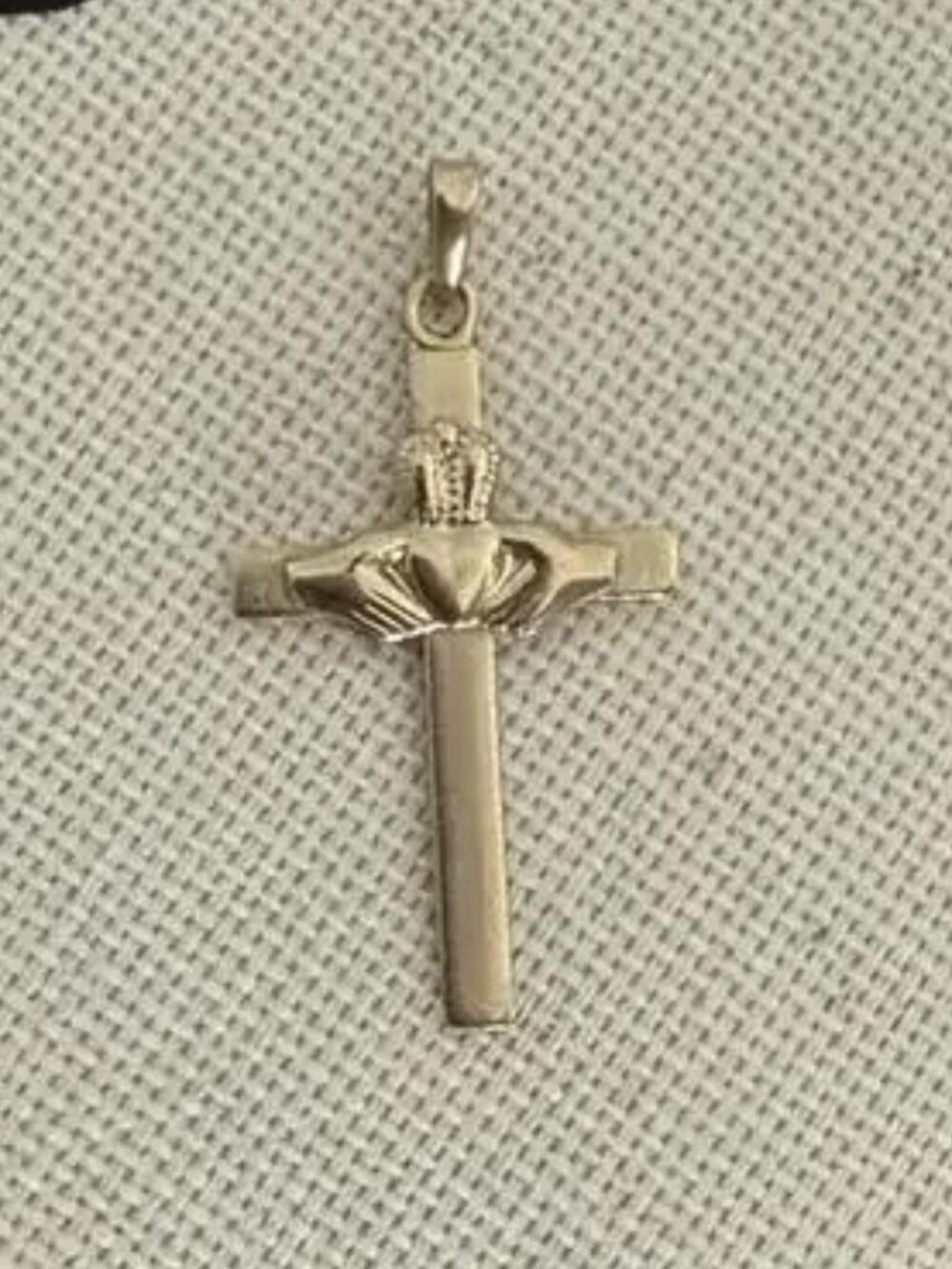 14K SOLID GOLD Religious Cross Pendant - Picture 2 of 5